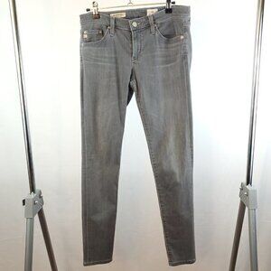 AG Jeans The Jegging Super Skinny Ankle Jean 27R Gray Distressed